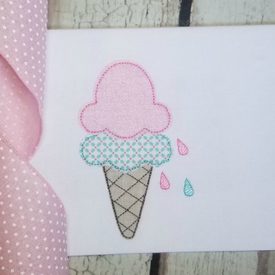 ice cream cone applique